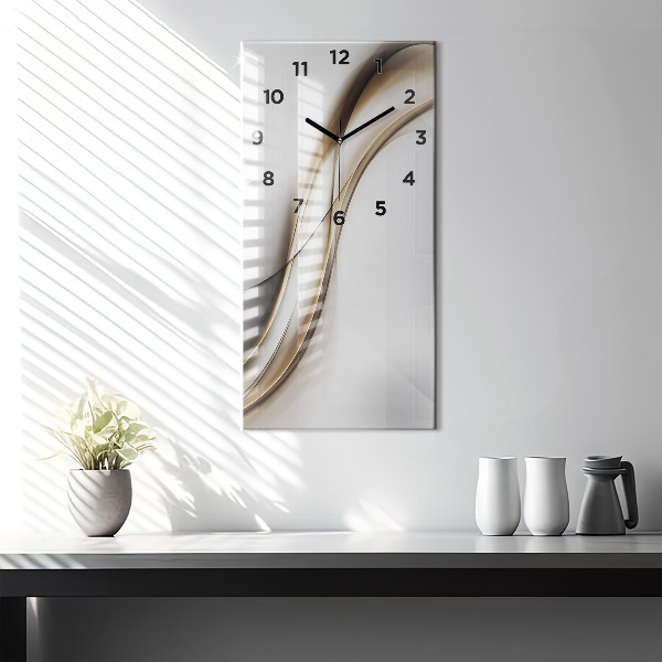 Modern vertical wall clock Abstract lines