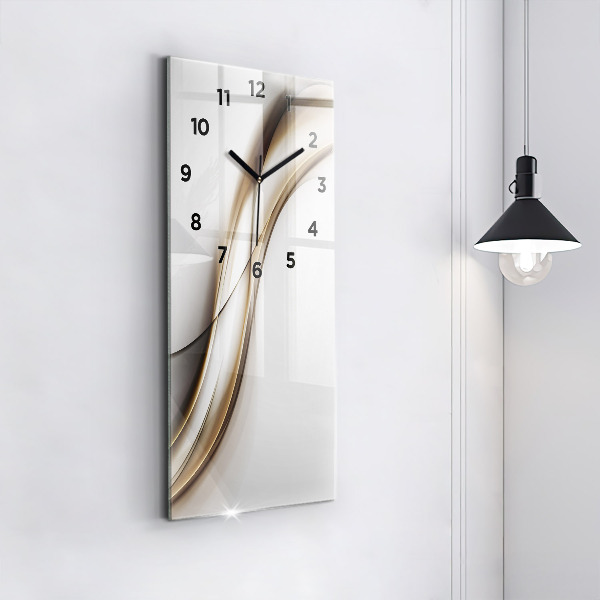 Modern vertical wall clock Abstract lines