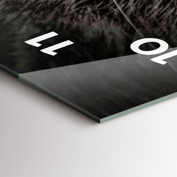 Modern vertical wall clock Scottish Fold Dog and Cat