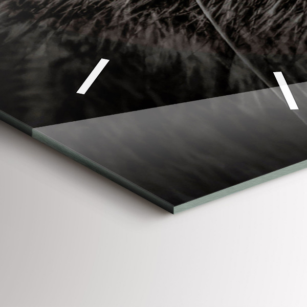 Modern vertical wall clock Scottish Fold Dog and Cat