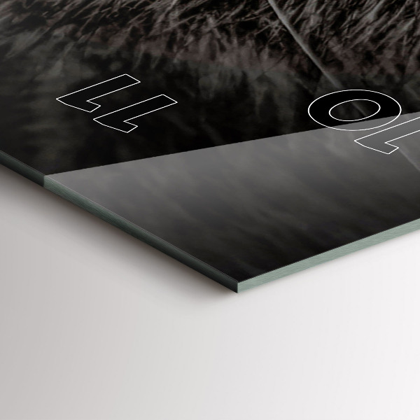 Modern vertical wall clock Scottish Fold Dog and Cat