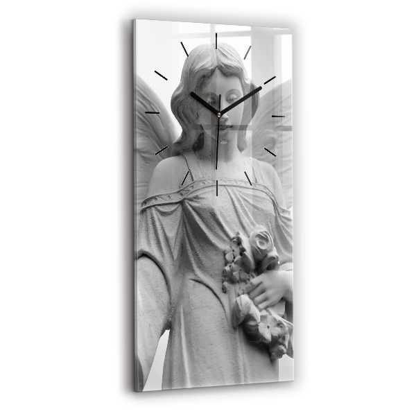 Modern vertical wall clock Old Angel Sculpture