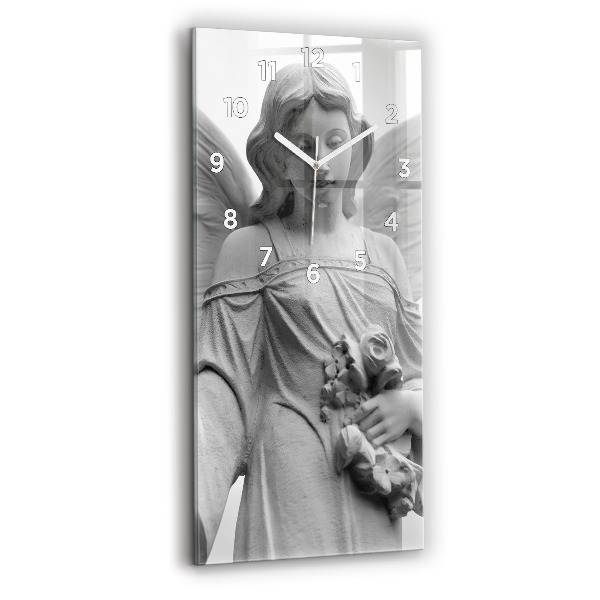 Modern vertical wall clock Old Angel Sculpture