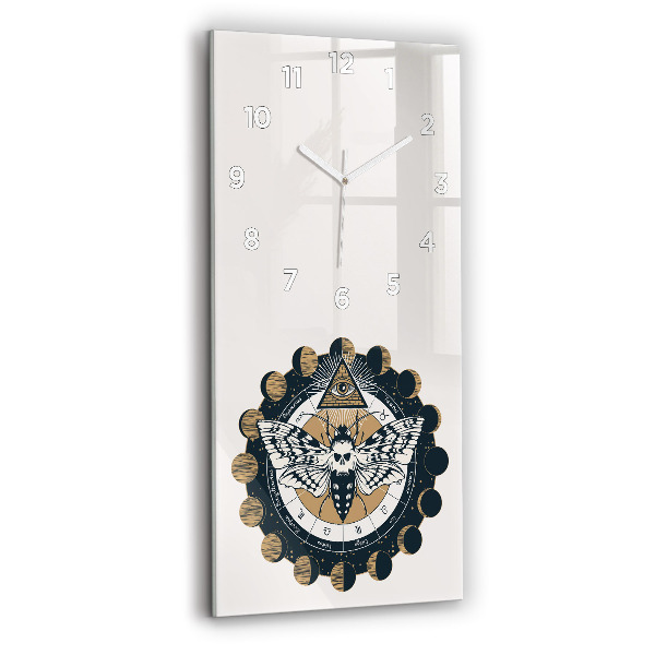 Modern vertical wall clock Moon Phases and the Eye