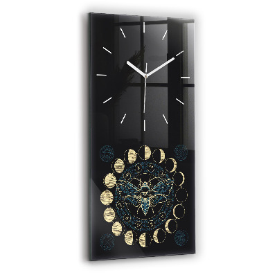 Modern vertical wall clock Moon Phases and Insect