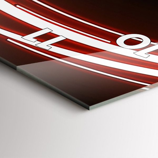 Modern vertical wall clock Cat with red eyes