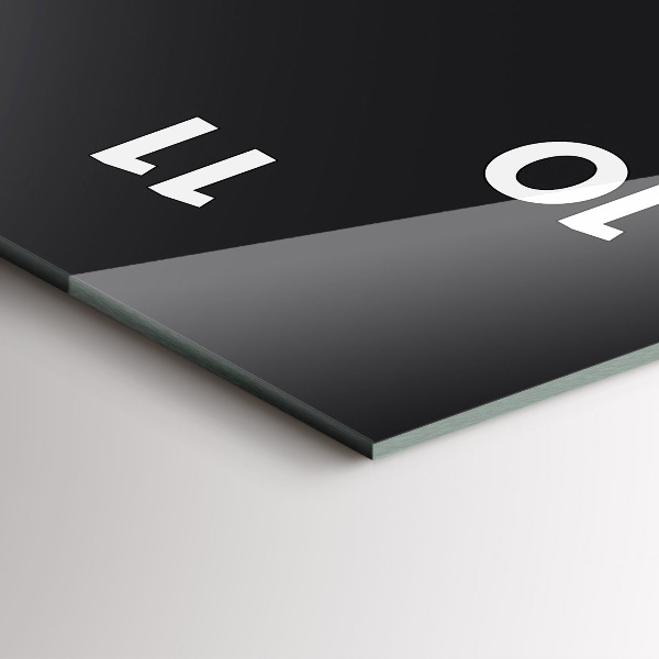 Modern vertical wall clock Moon phases and hourglass