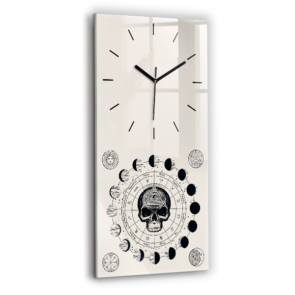 Modern vertical wall clock Moon phases