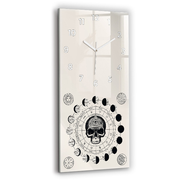 Modern vertical wall clock Moon phases