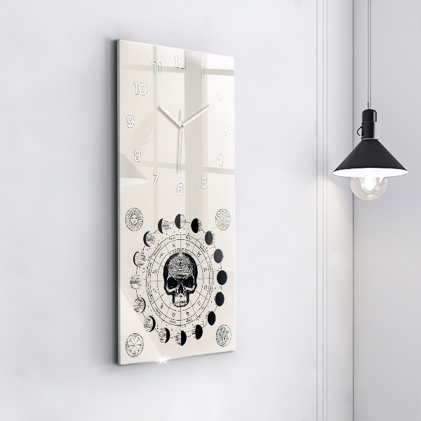 Modern vertical wall clock Moon phases