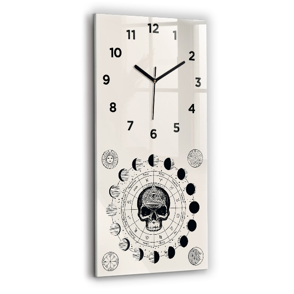 Modern vertical wall clock Moon phases