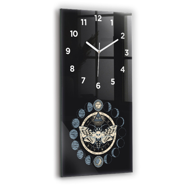 Modern vertical wall clock Moon phases