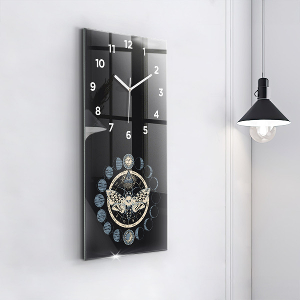 Modern vertical wall clock Moon phases