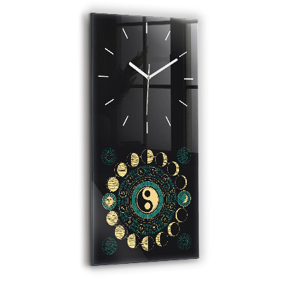 Modern vertical wall clock Moon phases