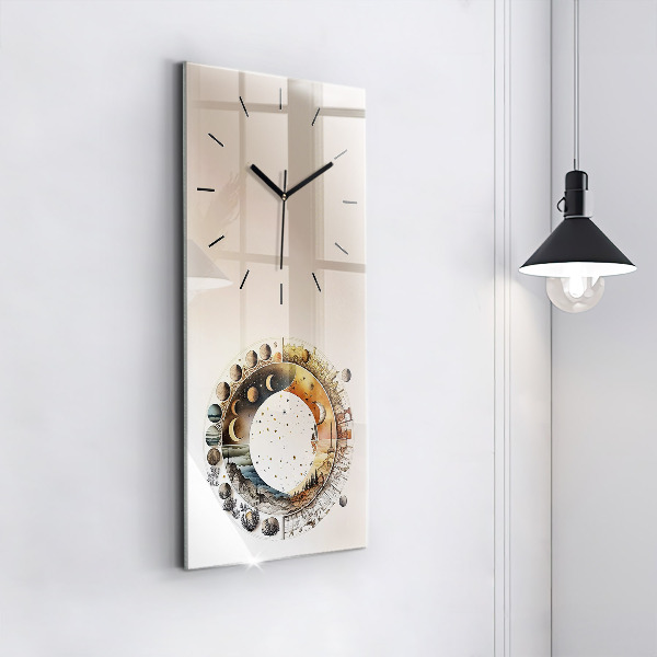 Modern vertical wall clock Astronomy clock