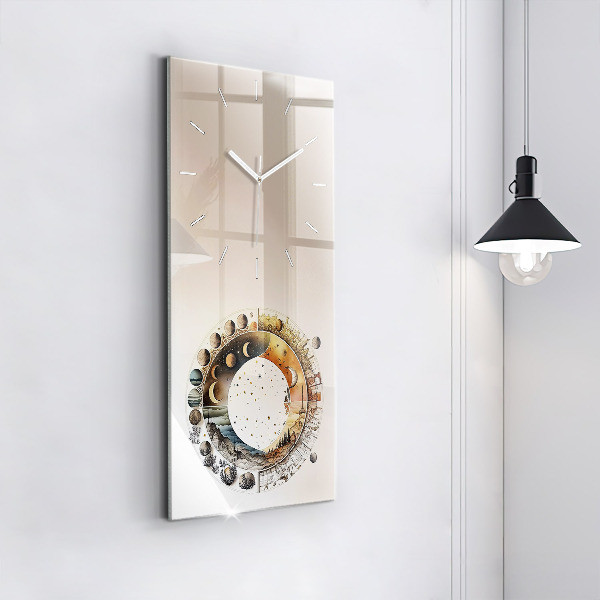 Modern vertical wall clock Astronomy clock