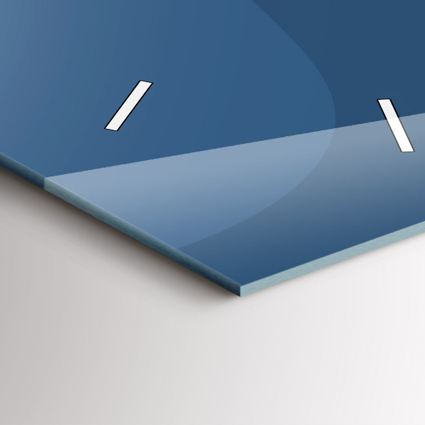 Modern vertical wall clock Blue waves