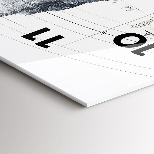 Modern vertical wall clock Cartoon mountains