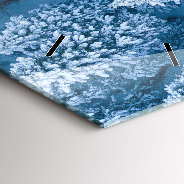 Modern vertical wall clock Forest from a drone