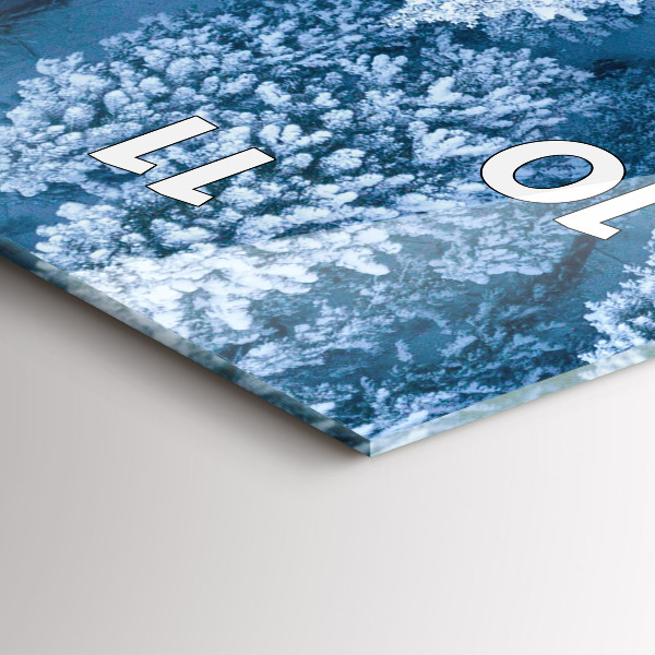 Modern vertical wall clock Forest from a drone