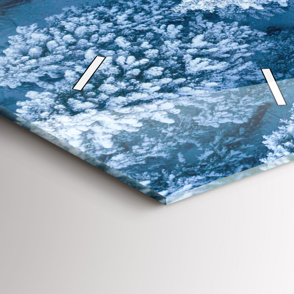 Modern vertical wall clock Forest from a drone