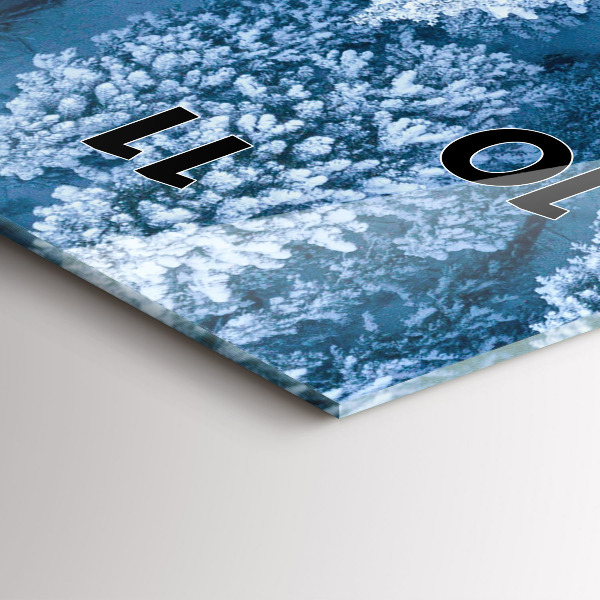 Modern vertical wall clock Forest from a drone