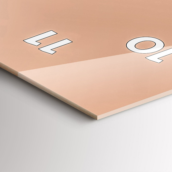 Modern vertical wall clock Flamingo illustration