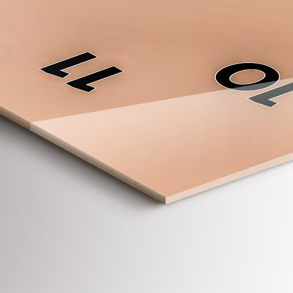 Modern vertical wall clock Flamingo illustration