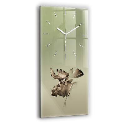 Modern vertical wall clock Graphic moose