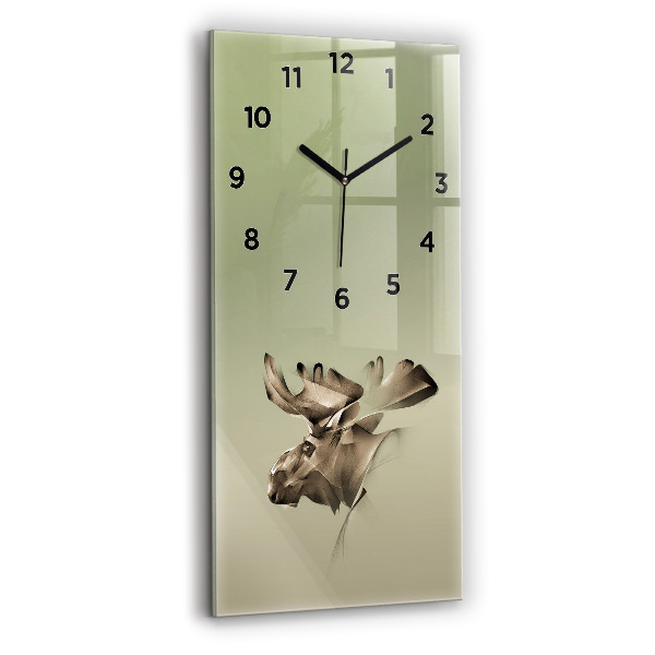Modern vertical wall clock Graphic moose