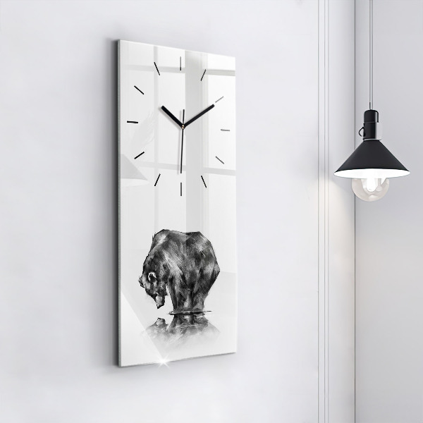 Modern vertical wall clock Cartoon bear