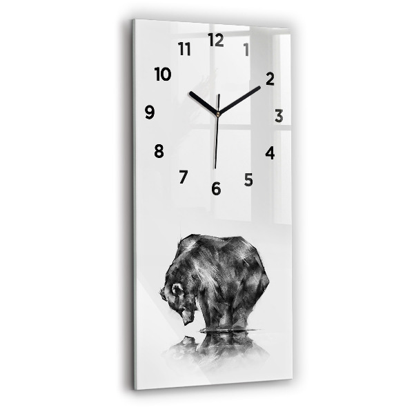 Modern vertical wall clock Cartoon bear