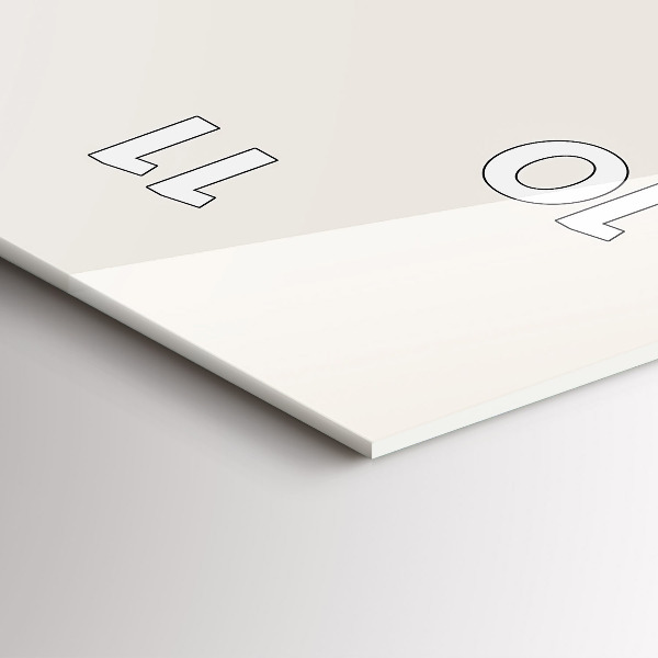 Modern vertical wall clock painted portrait of a tiger