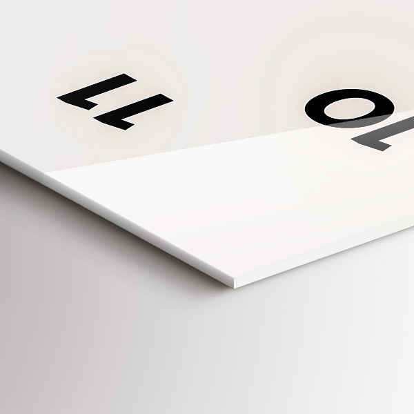 Modern vertical wall clock painted portrait of a tiger