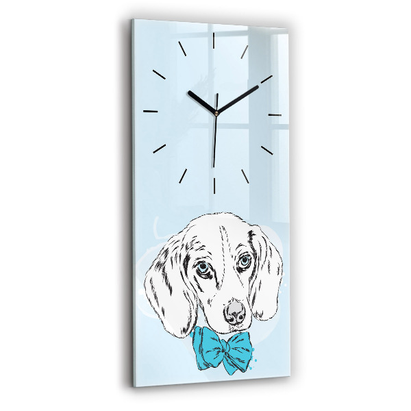 Modern vertical wall clock Puppy dog