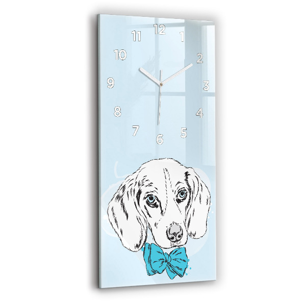 Modern vertical wall clock Puppy dog