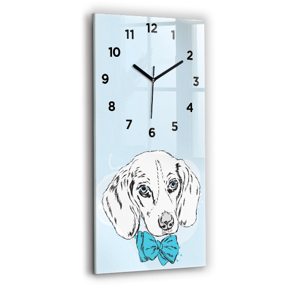 Modern vertical wall clock Puppy dog