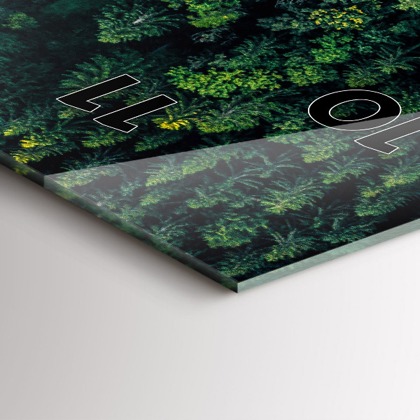 Modern vertical wall clock Forest from a bird's eye view