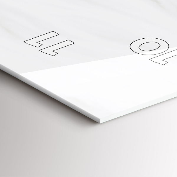 Modern vertical wall clock Sleeping little kitten