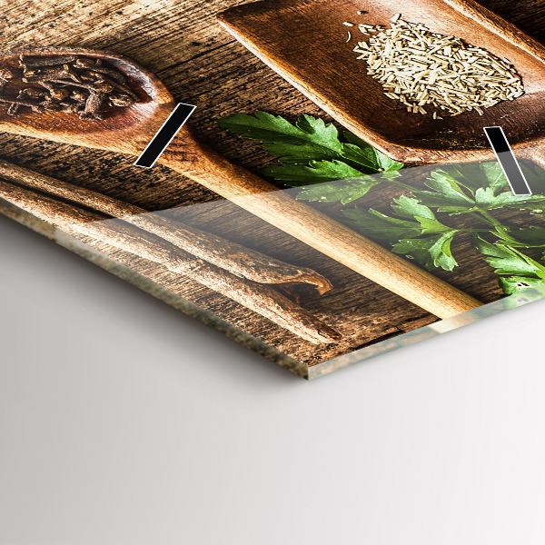 Modern vertical wall clock Spoons of spices