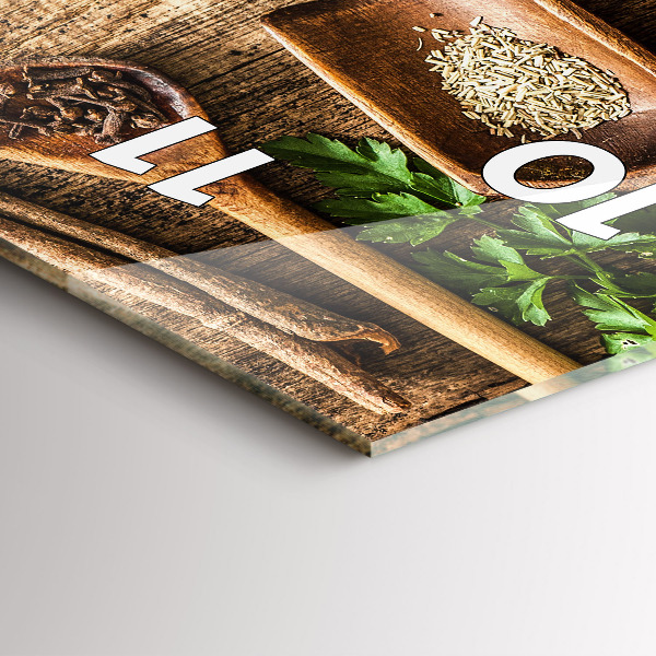 Modern vertical wall clock Spoons of spices