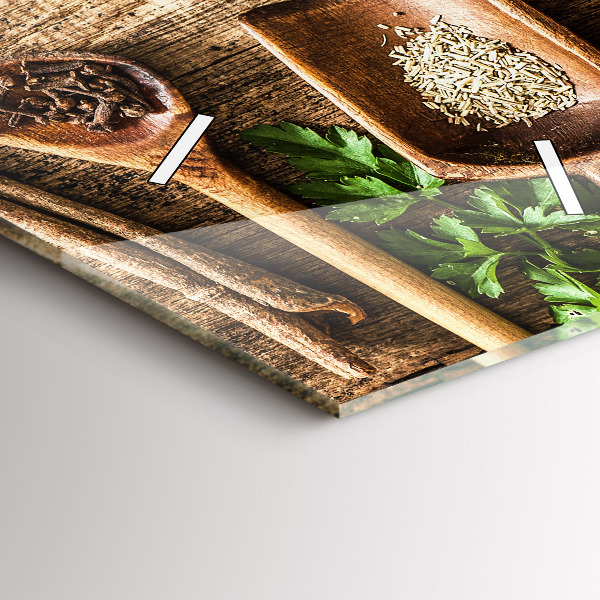 Modern vertical wall clock Spoons of spices