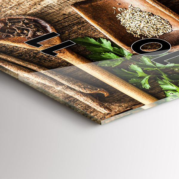 Modern vertical wall clock Spoons of spices