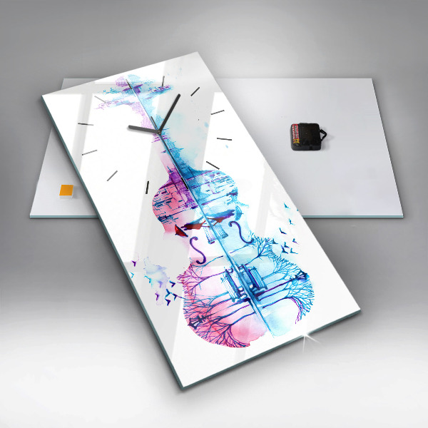 Modern vertical wall clock Cello Park Lake