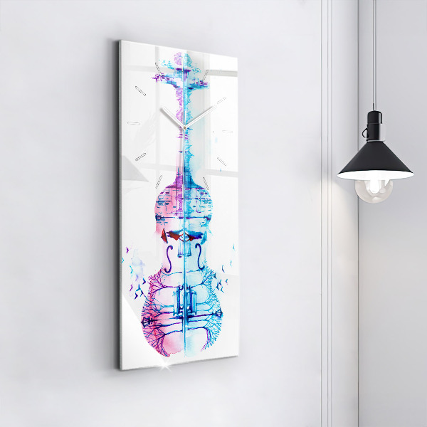 Modern vertical wall clock Cello Park Lake