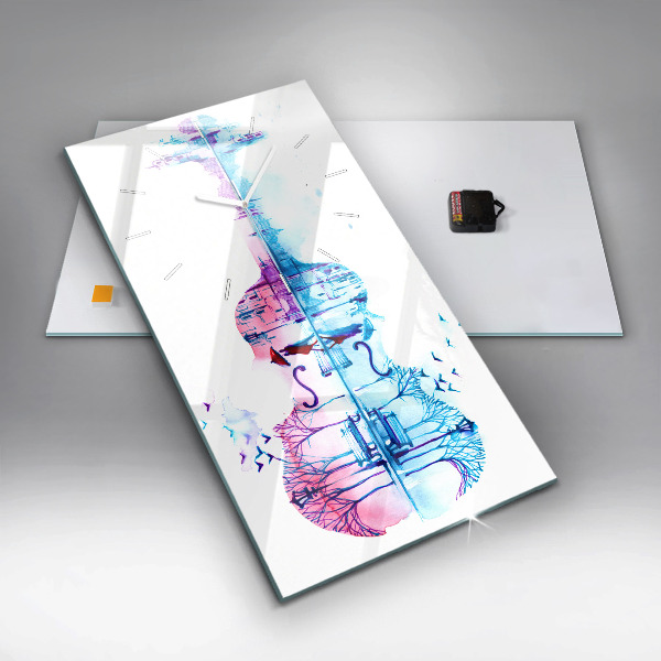 Modern vertical wall clock Cello Park Lake