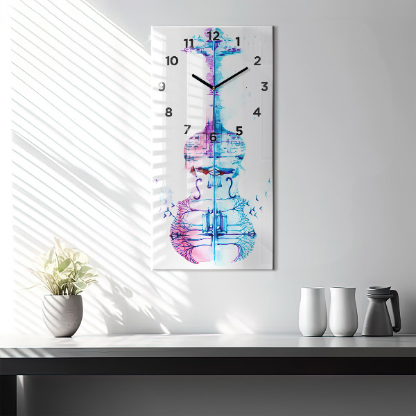 Modern vertical wall clock Cello Park Lake