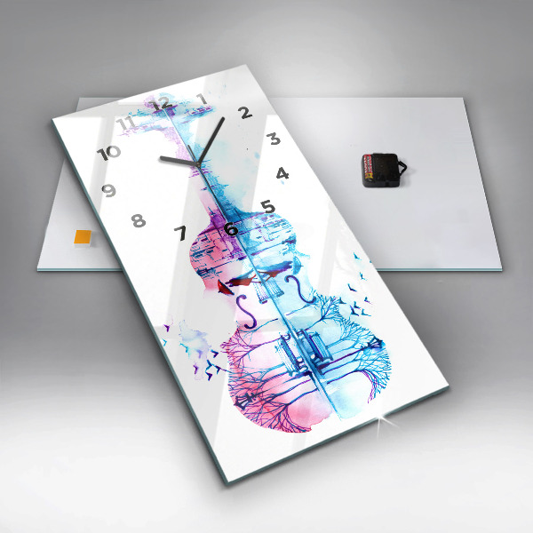 Modern vertical wall clock Cello Park Lake