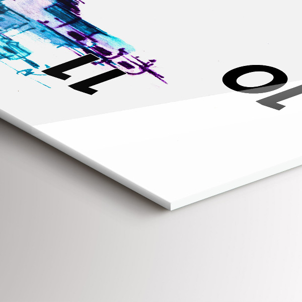 Modern vertical wall clock Cello Park Lake