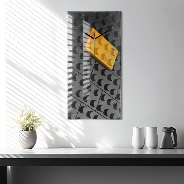 Modern vertical wall clock Toy blocks